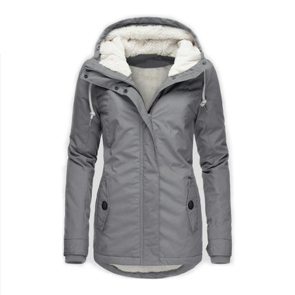 Women's Winter Warm Coat Thicken Fleece Lined Parka Jackets with Hood