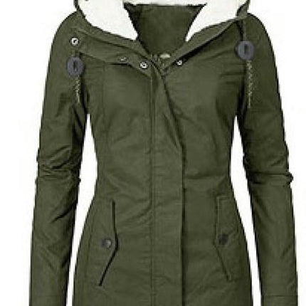 Women's Winter Warm Coat Thicken Fleece Lined Parka Jackets with Hood