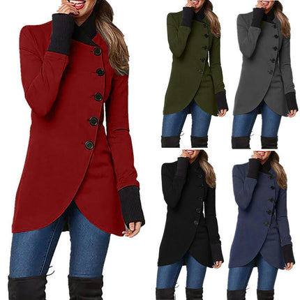 Women's Winter Warm Jacket Single Breasted Mid-Length Coat