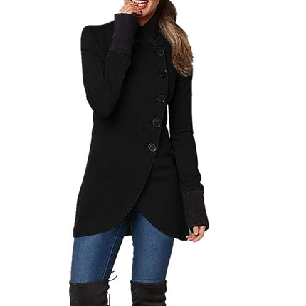 Women's Winter Warm Jacket Single Breasted Mid-Length Coat