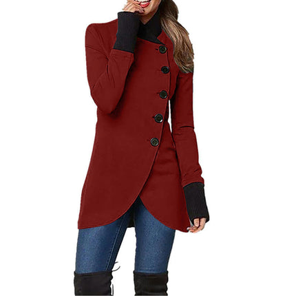 Women's Winter Warm Jacket Single Breasted Mid-Length Coat