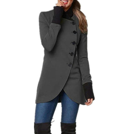 Women's Winter Warm Jacket Single Breasted Mid-Length Coat