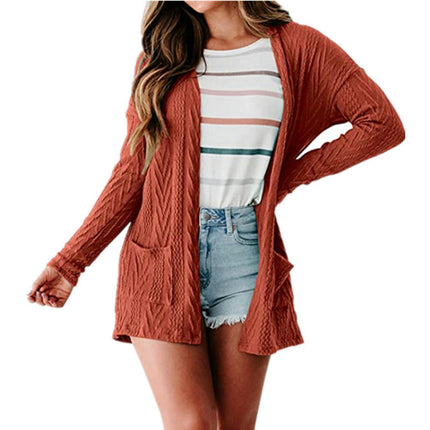 Women's Casual Lightweight Cardigan Long Sleeve Open Front with Pockets Coat