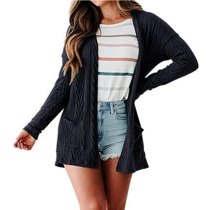 Women's Casual Lightweight Cardigan Long Sleeve Open Front with Pockets Coat