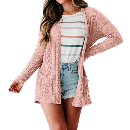 Women's Casual Lightweight Cardigan Long Sleeve Open Front with Pockets Coat