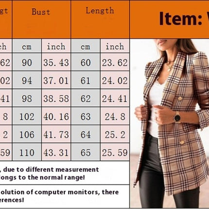 Women's Long Sleeve Blazer Slim Fit Lapel Button Down Jacket Coats Work Office Blazers