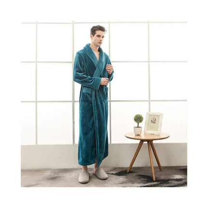 Women's Long Soft Warm Fleece Plush Bathrobe Pajamas Housecoat Nightgown