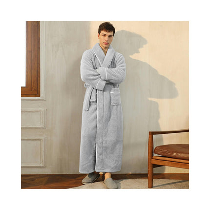 Women's Robe Soft Plush Warm Spa Long Bathrobe for Ladies Sleepwear Winter