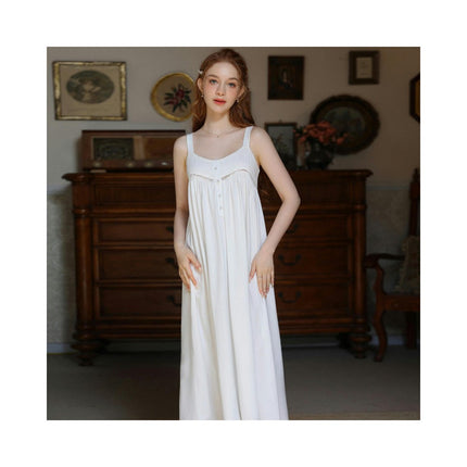 Women's Nightgowns Long Sleeveless Night gown Soft Ladies Nightdress