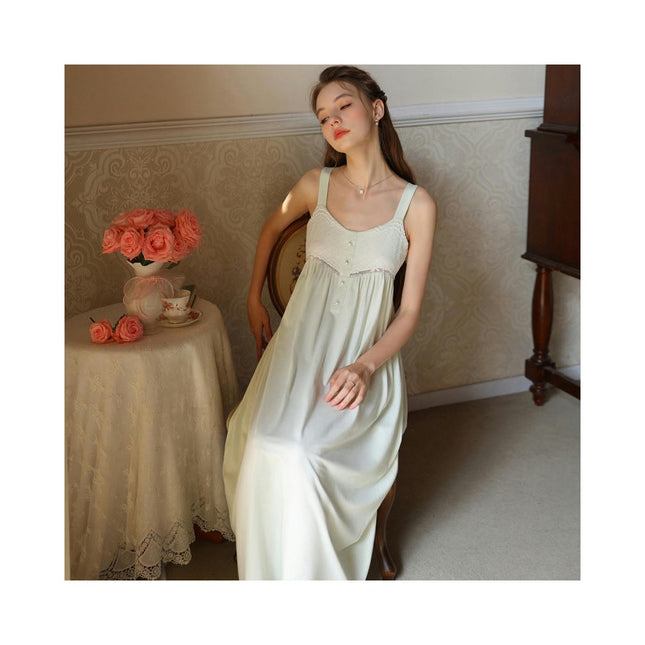 Women's Nightgowns Long Sleeveless Night gown Soft Ladies Nightdress