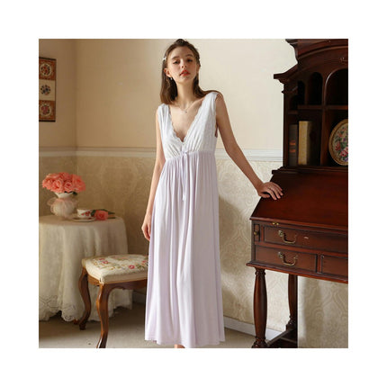 Women's Sleeveless Long Nightgown Soft Nightshirt Sleep Dress Sleepwear Lounge Dresses