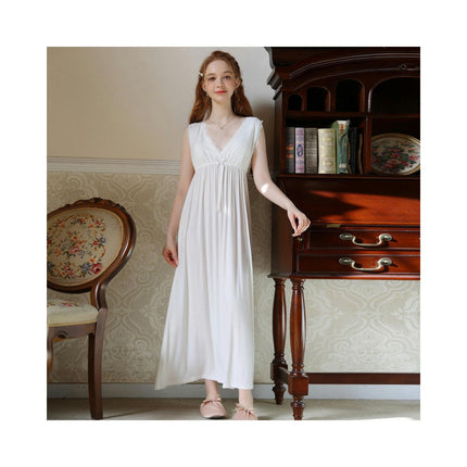 Women's Sleeveless Long Nightgown Soft Nightshirt Sleep Dress Sleepwear Lounge Dresses