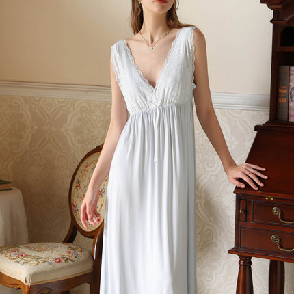 Women's Sleeveless Long Nightgown Soft Nightshirt Sleep Dress Sleepwear Lounge Dresses