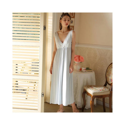 Women's Sleeveless Long Nightgown Soft Nightshirt Sleep Dress Sleepwear Lounge Dresses