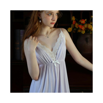 Women Sexy Sleepwear Lace Chemise Nightgown Babydoll Sleep Dress-A1