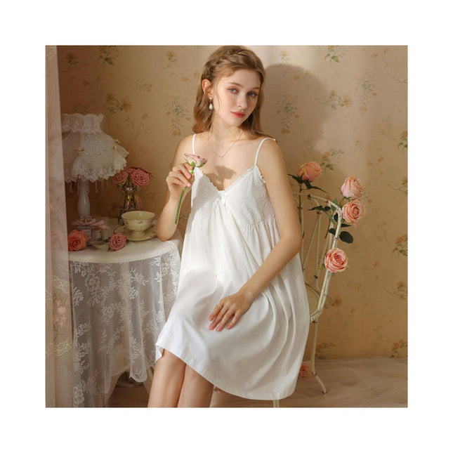 Women Lace Nightgown Chemise Dress V Neck Sleepwear Slips Nightie