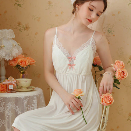 Women Sexy Sleepwear Lace Chemise Nightgown Babydoll Sleep Dress-A2