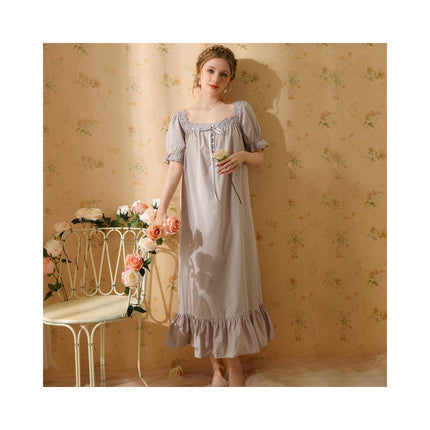 Women's Vintage Nightgown Lace Sleepwear Long Nightdress