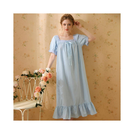 Women's Vintage Nightgown Lace Sleepwear Long Nightdress