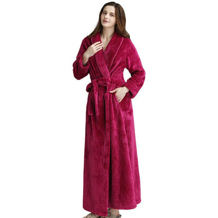 Plush Robes For Women Soft Warm Fleece Bathrobe for Women-A1