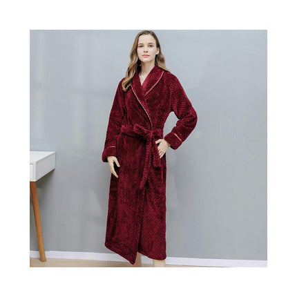 Plush Robes For Women Soft Warm Fleece Bathrobe for Women-A1