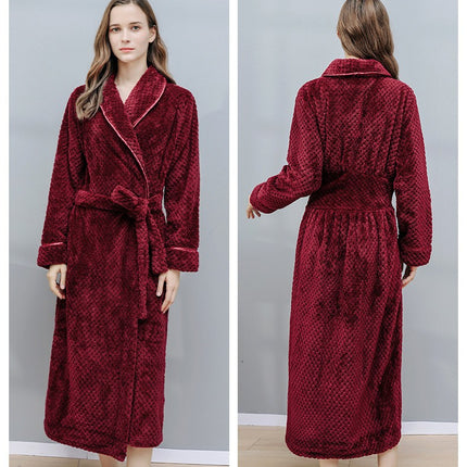 Plush Robes For Women Soft Warm Fleece Bathrobe for Women-A1