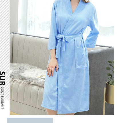 Robes For Women Lightweight Unisex Waffle Kimono Bathrobe