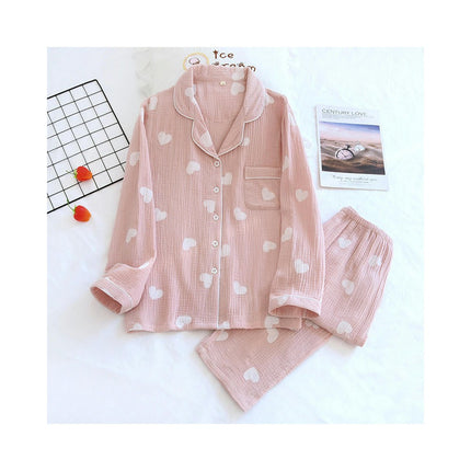 Button Up Pajama Set For Women Long Sleeve Shirt And Pajama Pants Soft Pjs Lounge Sets