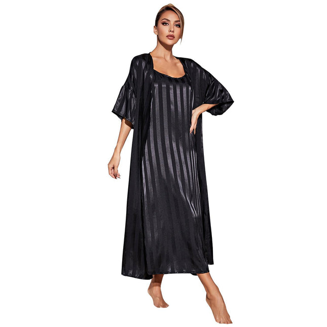 Women's Satin Robe Kimono Bathrobe Long Loungewear Sleepwear