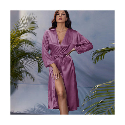 Women's Long Robes Lightweight Long Satin Robes Sleepwear