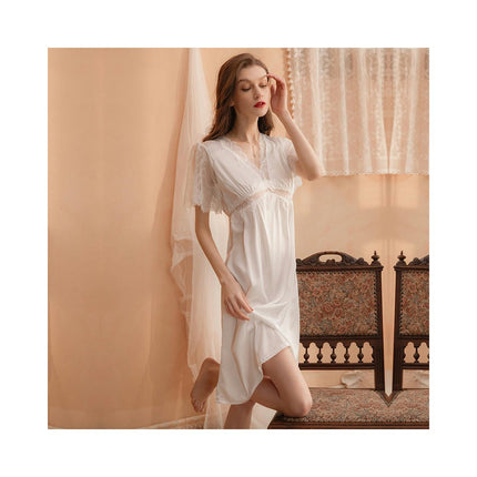 Women's Sleepwear Lace V Neck Nightgown Sleep Dress