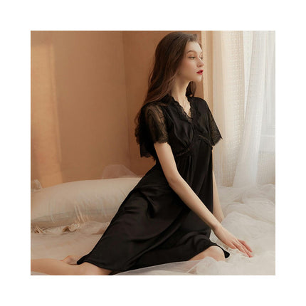 Women's Sleepwear Lace V Neck Nightgown Sleep Dress