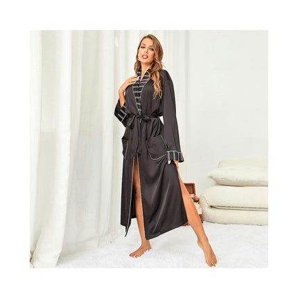 Women's Long Silk Robes Lightweight Satin Robes Sleepwear