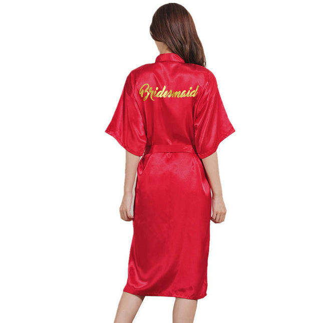 Women's Kimonos Bridesmaid Robes Wedding Party Bridal Robes Satin Silk Robes