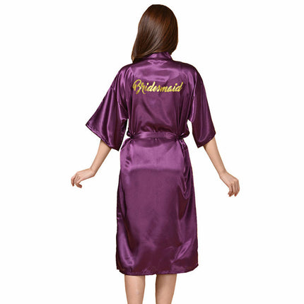 Women's Kimonos Bridesmaid Robes Wedding Party Bridal Robes Satin Silk Robes