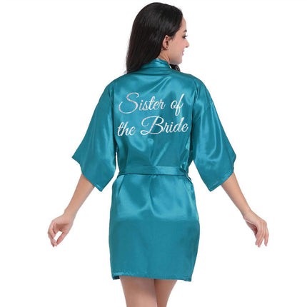 Women's Satin Kimono Robes Bridesmaid Wedding Robes Silky Bathrobes