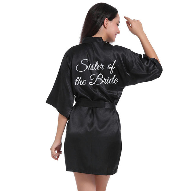 Women's Satin Kimono Robes Bridesmaid Wedding Robes Silky Bathrobes