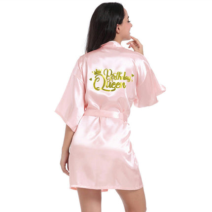 Women's Satin Kimono Robes Party Robes Silky Bathrobes