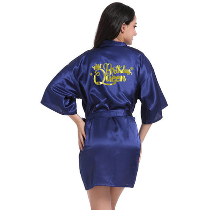 Women's Satin Kimono Robes Party Robes Silky Bathrobes