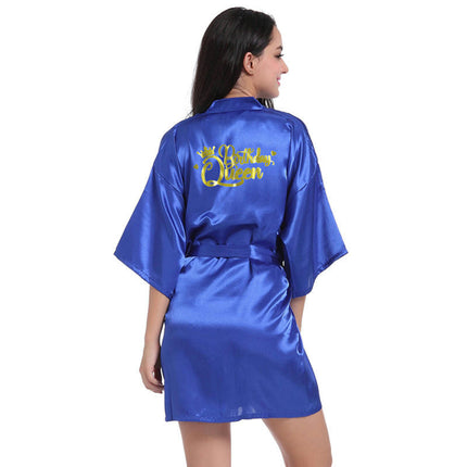 Women's Satin Kimono Robes Party Robes Silky Bathrobes