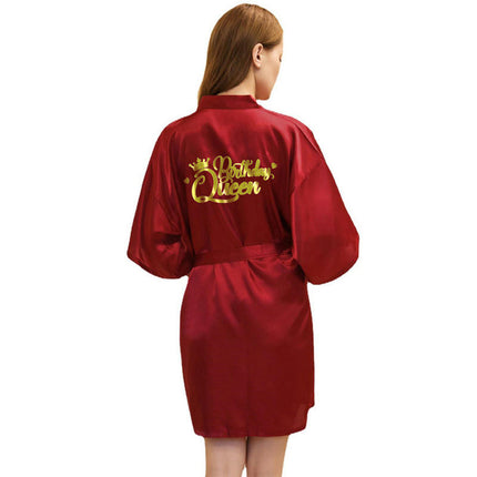 Women's Satin Kimono Robes Party Robes Silky Bathrobes