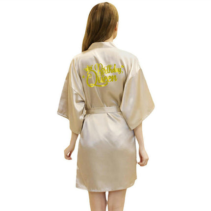 Women's Satin Kimono Robes Party Robes Silky Bathrobes