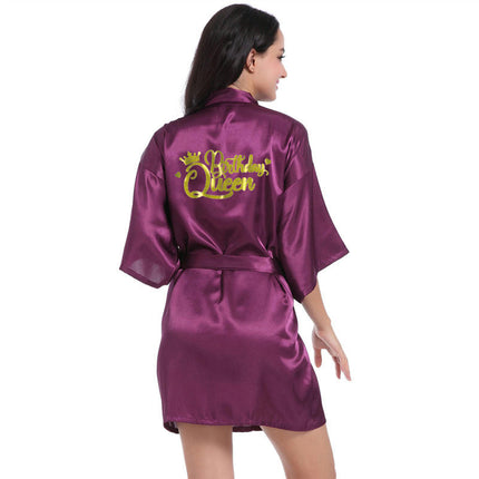 Women's Satin Kimono Robes Party Robes Silky Bathrobes