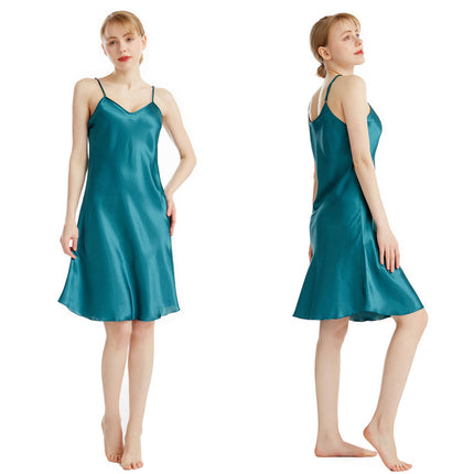 Women's Satin Spaghetti Strap Chemise Sleep Dress Soft Sleepwear