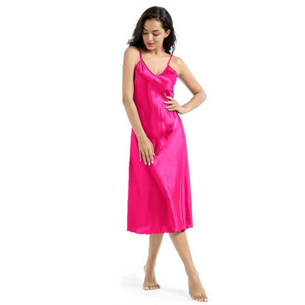 Satin Nightgowns for Women Silk Nightdress Chemise Long Sleepwear