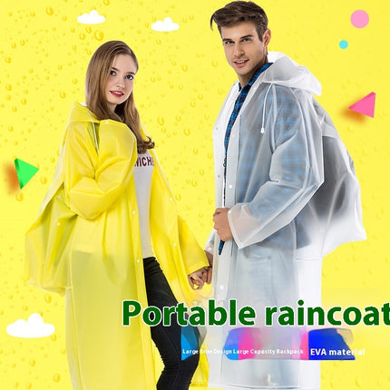 Raincoats For Women Men Reusable Portable Waterproof Long Rain Ponchos with Hoods