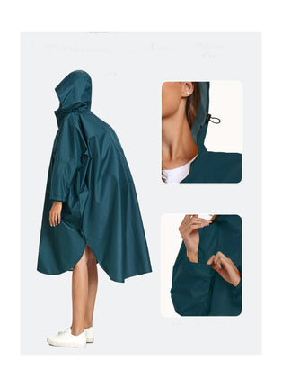 Rain Poncho Jacket Raincoats Coat for Adults Hooded Waterproof Women's Raincoats with Zipper