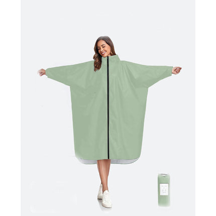 Rain Poncho Jacket Raincoats Coat for Adults Hooded Waterproof Women's Raincoats with Zipper