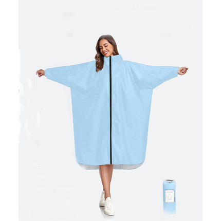 Rain Poncho Jacket Raincoats Coat for Adults Hooded Waterproof Women's Raincoats with Zipper