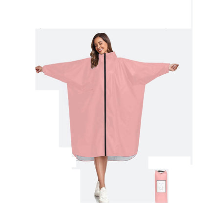 Rain Poncho Jacket Raincoats Coat for Adults Hooded Waterproof Women's Raincoats with Zipper